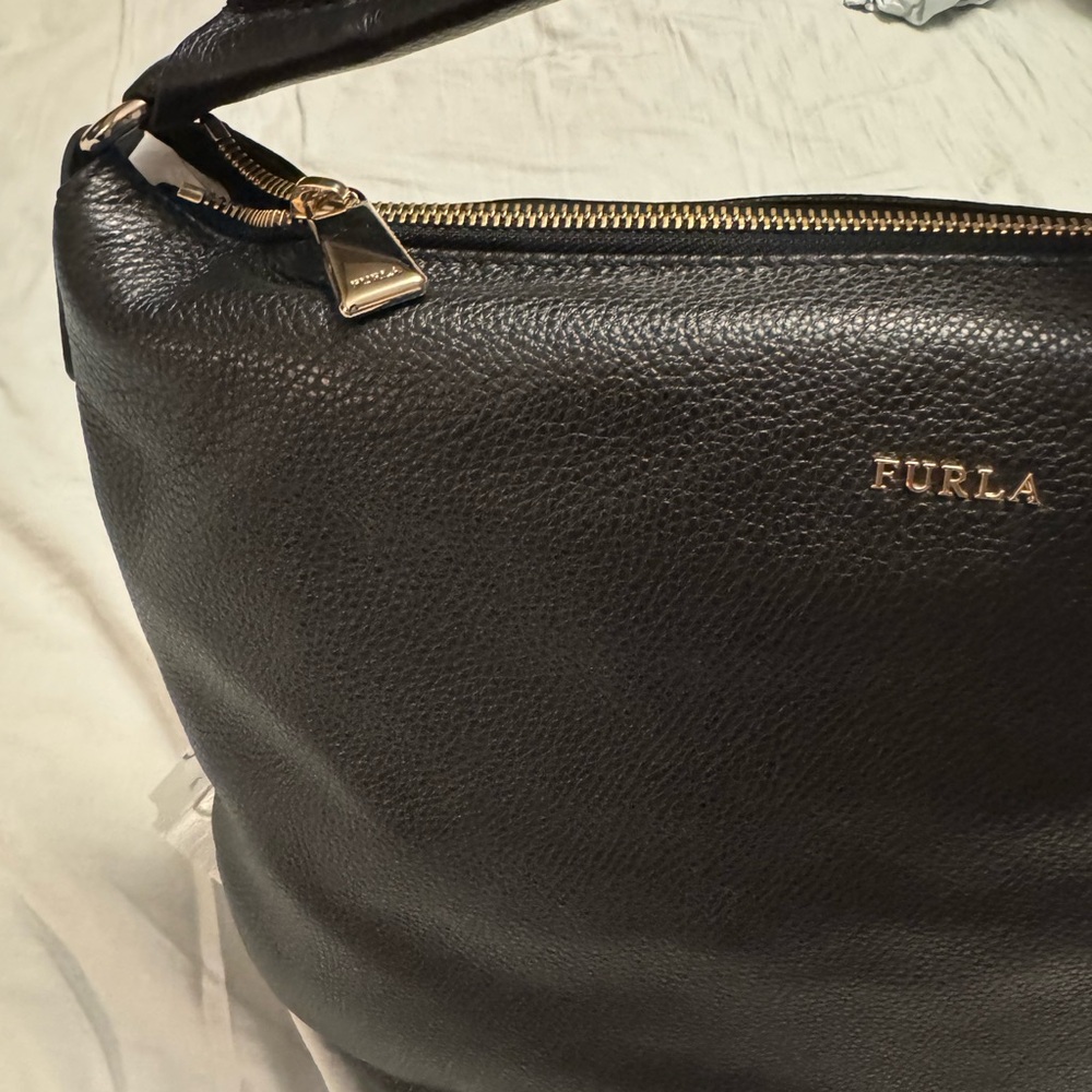 Furla Black Leather hobo Women's Bag - Picture 9 of 10